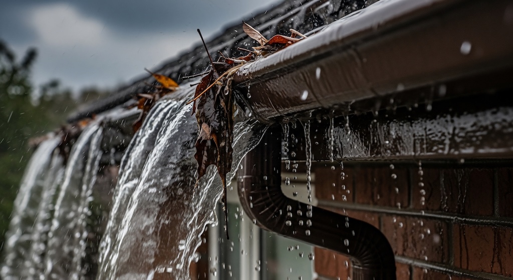 overflowing gutters